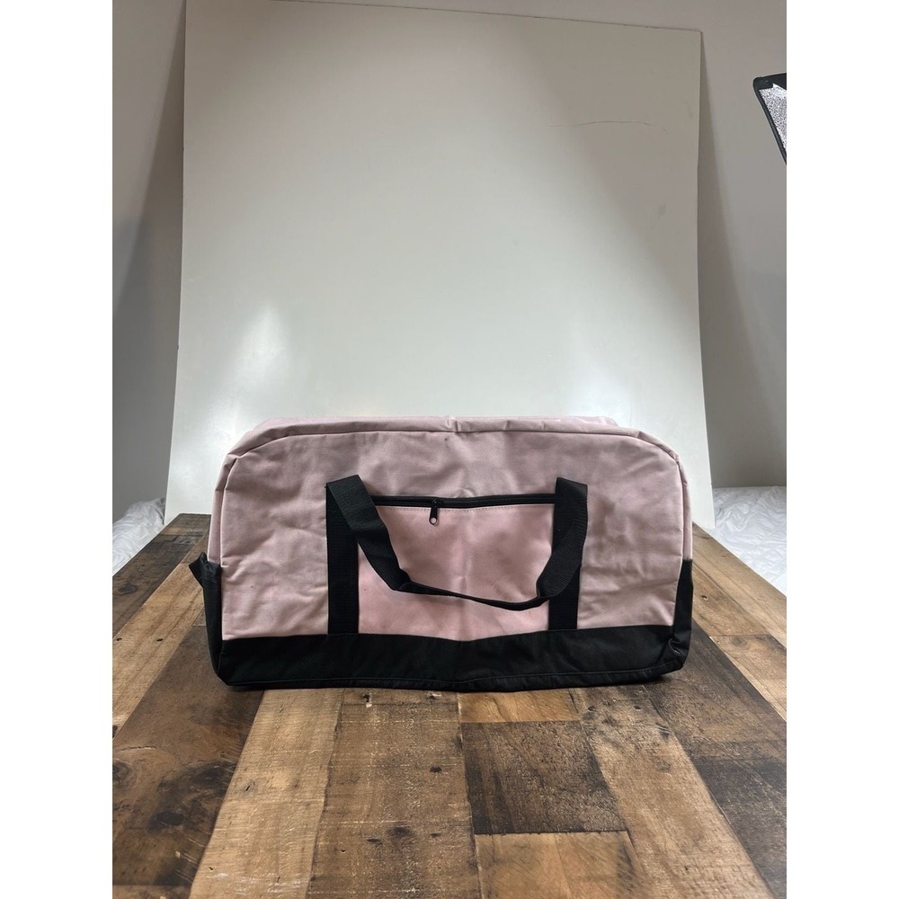 24 Inch Large Pink and Black Duffle Bag Gym Travel Bag